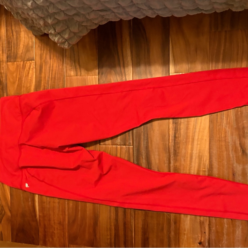 Fabletics PowerHold Red High Waisted Leggings | Compression Activewear (0483)